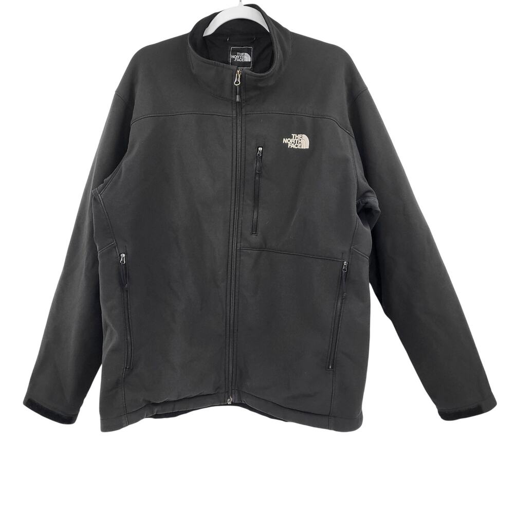 The North Face Apex Bionic Black Softshell Fleece Lined Full Zip Jacket Men's XL